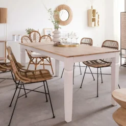 Chaise<Made in Meubles Chaise en rotin et métal Rattan (lot de 2)