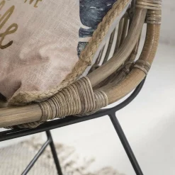 Chaise<Made in Meubles Chaise en rotin et métal Rattan (lot de 2)