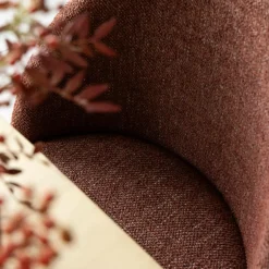 Chaise<Made in Meubles Chaise en tissu acajou et bois clair Nyssa (lot de 2)