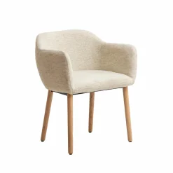 Chaise<Made in Meubles Chaise en tissu beige Solène (lot de 2)