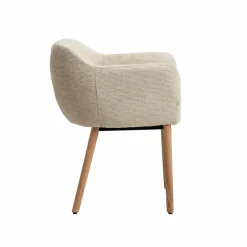 Chaise<Made in Meubles Chaise en tissu beige Solène (lot de 2)