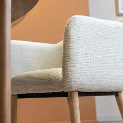 Chaise<Made in Meubles Chaise en tissu beige Solène (lot de 2)