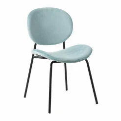 Chaise<Made in Meubles Chaise en velours bleu turquoise Sohane (lot de 2)
