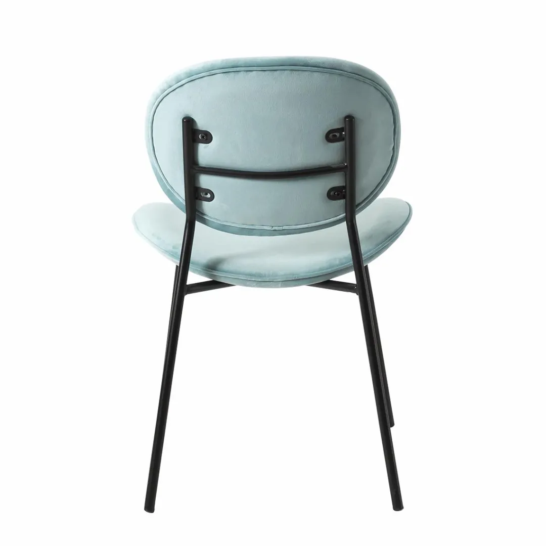 Chaise<Made in Meubles Chaise en velours bleu turquoise Sohane (lot de 2)