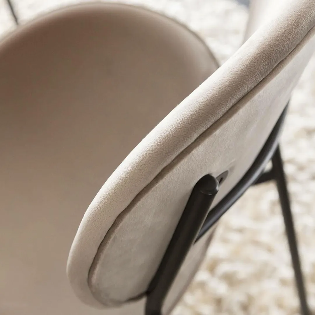 Chaise<Made in Meubles Chaise en velours marron glacé Sohane (lot de 2)