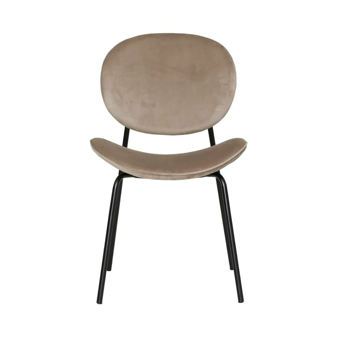 Chaise<Made in Meubles Chaise en velours marron glacé Sohane (lot de 2)