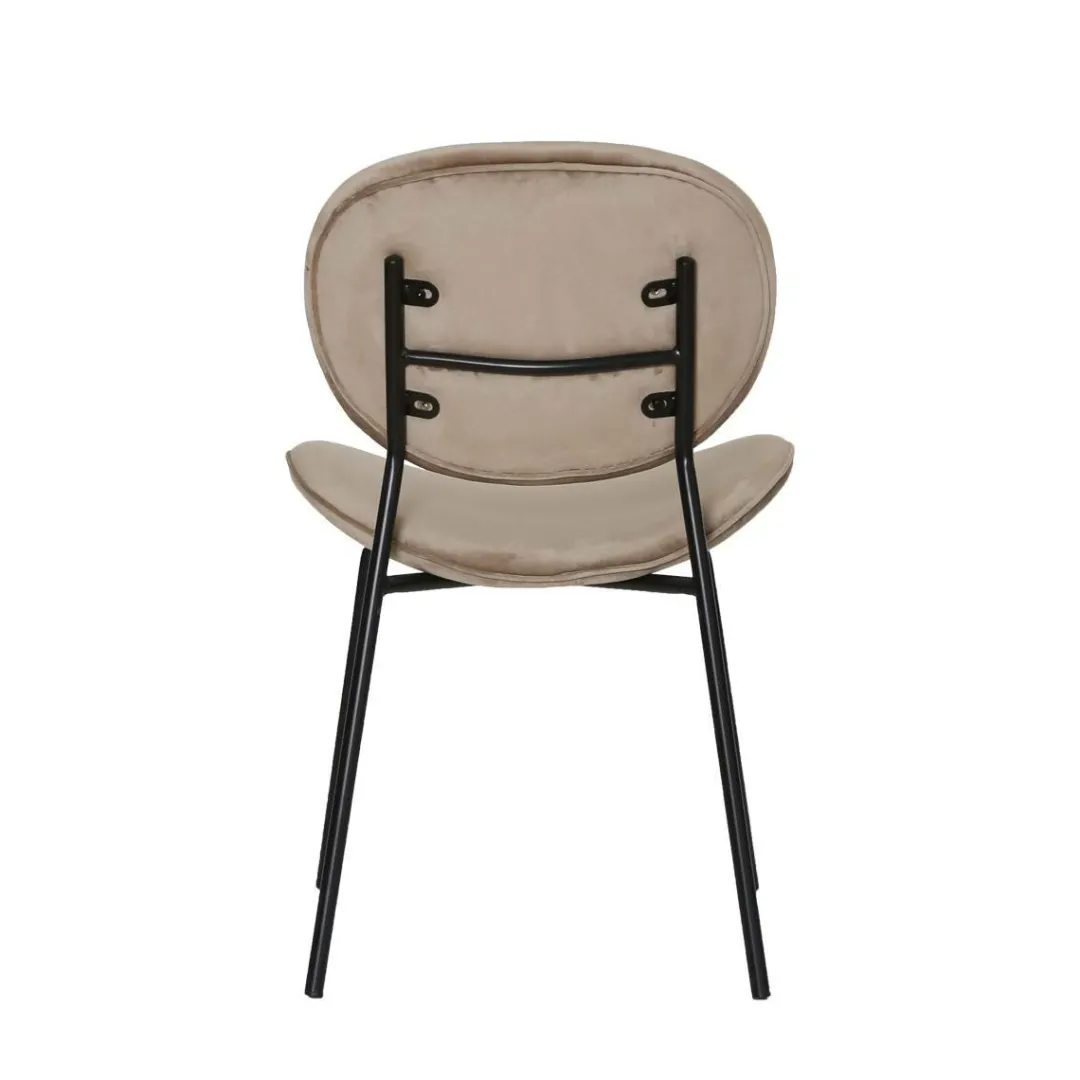 Chaise<Made in Meubles Chaise en velours marron glacé Sohane (lot de 2)