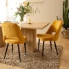 Chaise<Made in Meubles Chaise en velours moutarde Rumba (lot de 2)