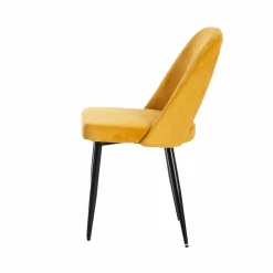 Chaise<Made in Meubles Chaise en velours moutarde Rumba (lot de 2)