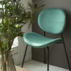 Chaise<Made in Meubles Chaise en velours vert émeraude Sohane (lot de 2)