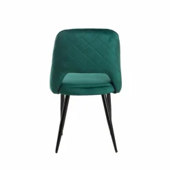 Chaise<Made in Meubles Chaise en velours vert Rumba (lot de 2)