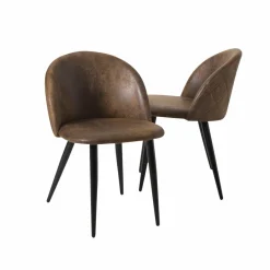 Chaise<Made in Meubles Chaise marron chocolat Jasmine (lot de 2)