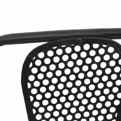 Chaise<Made in Meubles Chaise perforée en métal noir Julien (lot de 2)