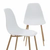 Chaise<Made in Meubles Chaise scandinave blanc pieds compas Marius (lot de 2)