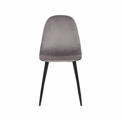 Chaise<Made in Meubles Chaise scandinave en velours gris Copenhague (lot de 2)