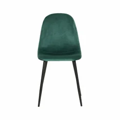 Chaise<Made in Meubles Chaise scandinave en velours vert Copenhague (lot de 2)