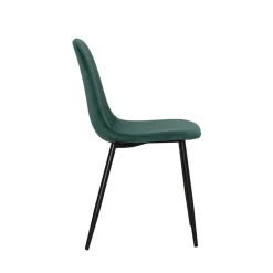 Chaise<Made in Meubles Chaise scandinave en velours vert Copenhague (lot de 2)