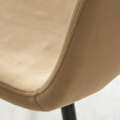 Chaise<Made in Meubles Chaise scandinave en velours marron café Copenhague (lot de 2)