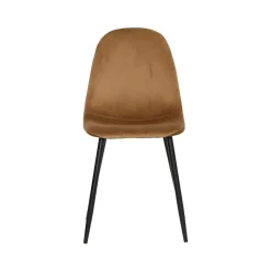 Chaise<Made in Meubles Chaise scandinave en velours marron café Copenhague (lot de 2)