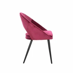 Chaise<Made in Meubles Chaise style fauteuil en velours rose framboise Elouan (lot de 2)
