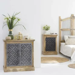 Chevet<Made in Meubles Chevet en bois de manguier Sahara