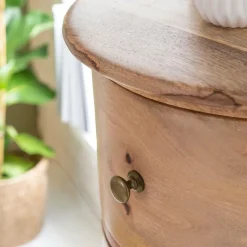 Chiffonnier<Made in Meubles Chiffonnier rond en bois de manguier Maëva