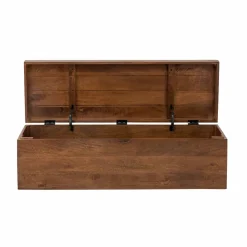 Banc|Meuble De Rangement<Made in Meubles Coffre banc en bois de manguier foncé Babeth