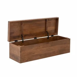 Banc|Meuble De Rangement<Made in Meubles Coffre banc en bois de manguier foncé Babeth