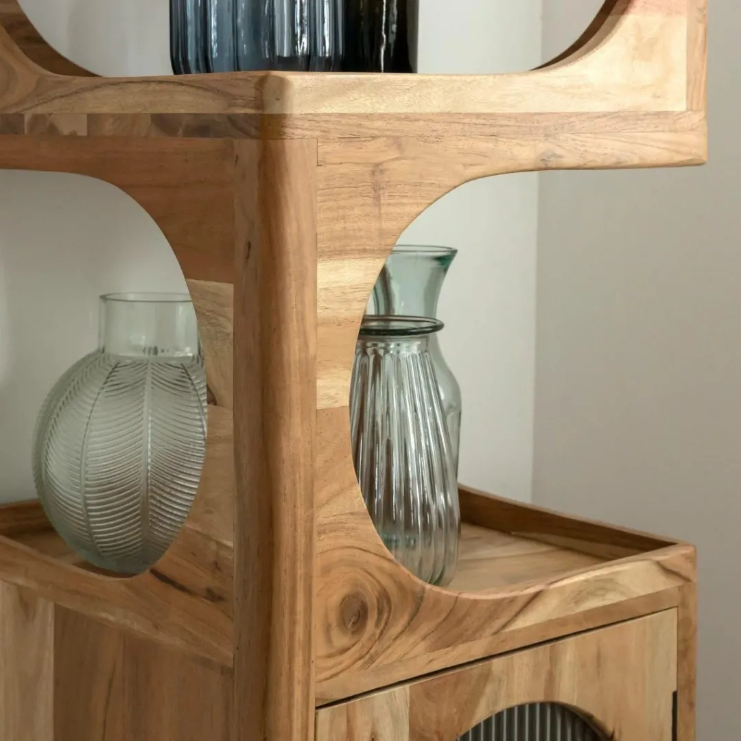 Colonne<Made in Meubles Colonne 1 étagère en bois d'acacia Emyr