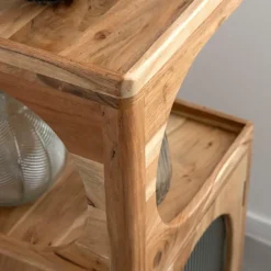 Colonne<Made in Meubles Colonne 1 étagère en bois d'acacia Emyr