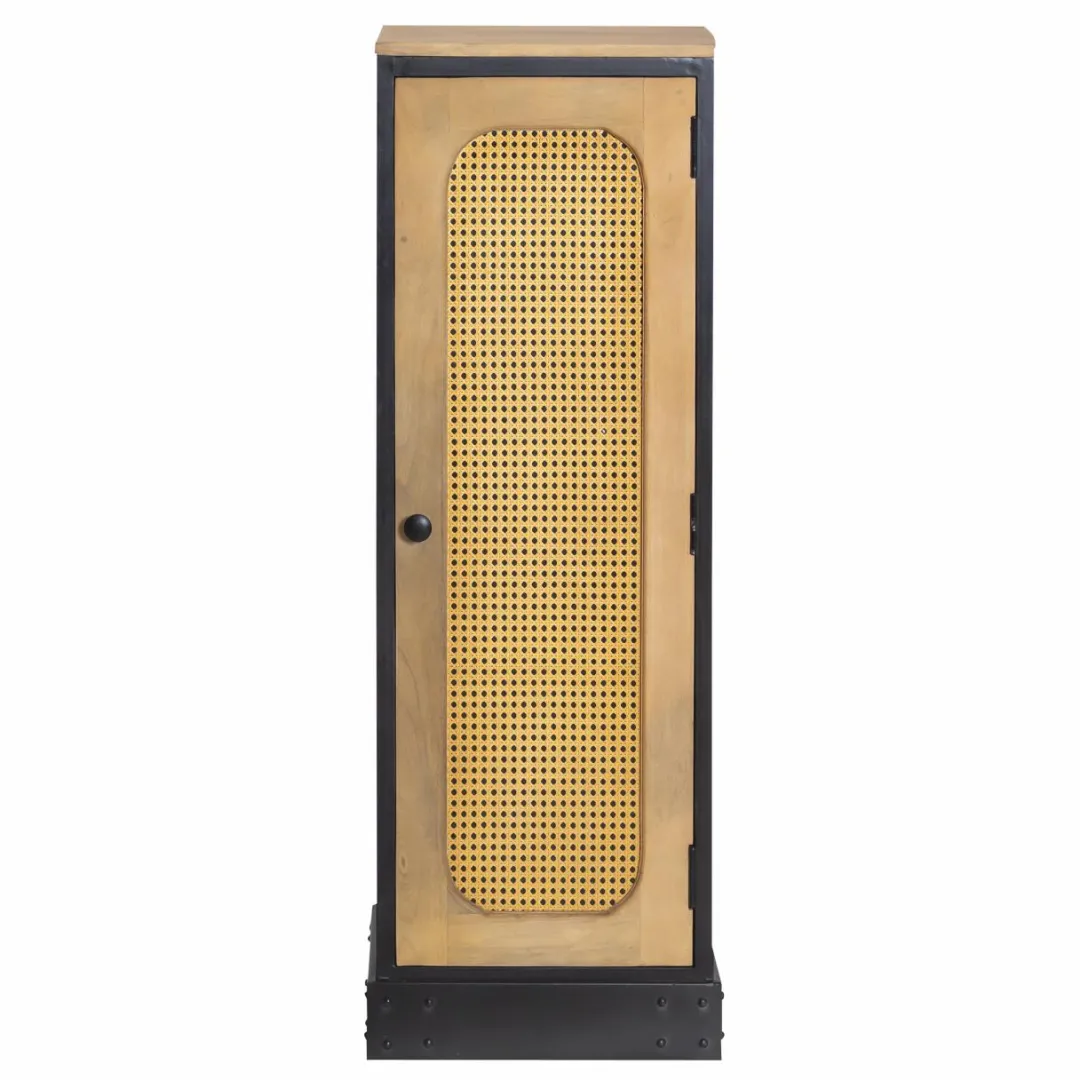 Colonne|Armoire<Made in Meubles Colonne en bois de manguier et cannage Ezra