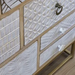 Commode<Made in Meubles Commode en bois de manguier et métal Vic