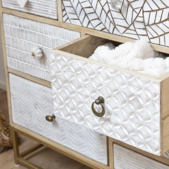 Commode<Made in Meubles Commode en bois de manguier et métal Vic