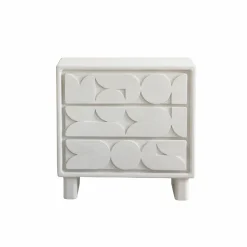 Commode<Made in Meubles Commode en bois effet béton blanc Danaé