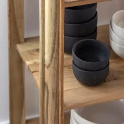 Table Console<Made in Meubles Console avec tiroir en bois d'acacia et marbre Emyr