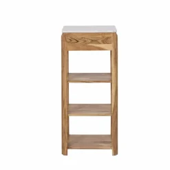 Table Console<Made in Meubles Console avec tiroir en bois d'acacia et marbre Emyr