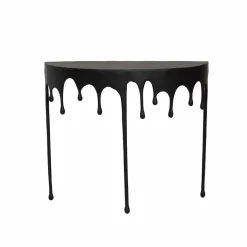 Table Console<Made in Meubles Console en aluminium noir Calypso