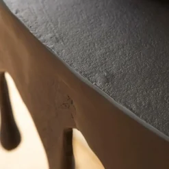 Table Console<Made in Meubles Console en aluminium noir Calypso