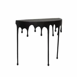 Table Console<Made in Meubles Console en aluminium noir Calypso