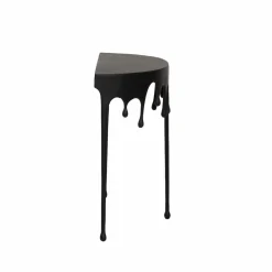 Table Console<Made in Meubles Console en aluminium noir Calypso
