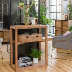 Table Console<Made in Meubles Console en bois d’acacia massif Oslo