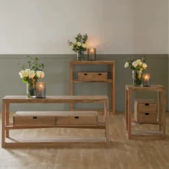 Table Console<Made in Meubles Console en bois d’acacia massif Oslo