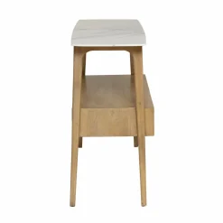 Table Console<Made in Meubles Console en bois de manguier et marbre Hari