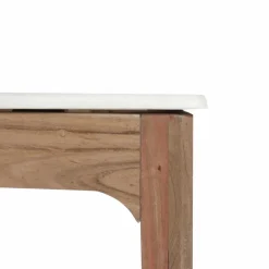 Table Console<Made in Meubles Console en bois de manguier et marbre Arthuro