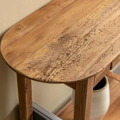 Table Console<Made in Meubles Console en bois de pin recyclé Blaise