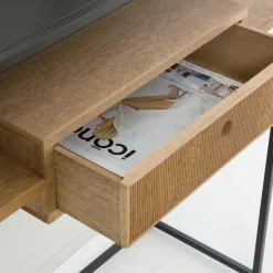 Table Console<Made in Meubles Console en bois et métal Ortense