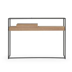 Table Console<Made in Meubles Console en bois et métal Ortense