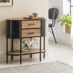 Table Console<Made in Meubles Console en métal Achille