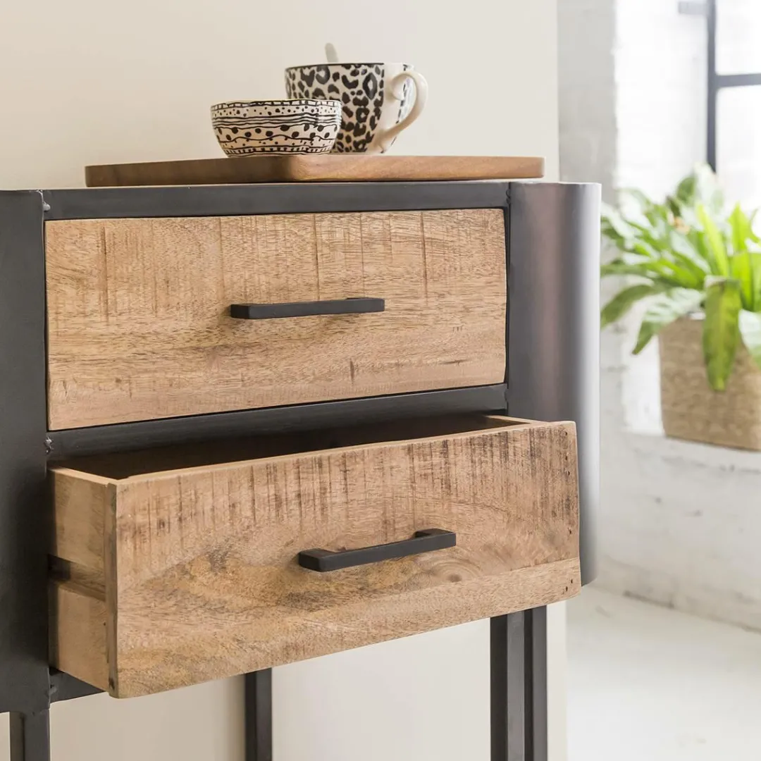 Table Console<Made in Meubles Console en métal Achille