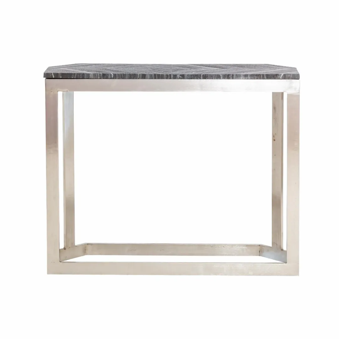 Table Console<Made in Meubles Console en métal et marbre Noé